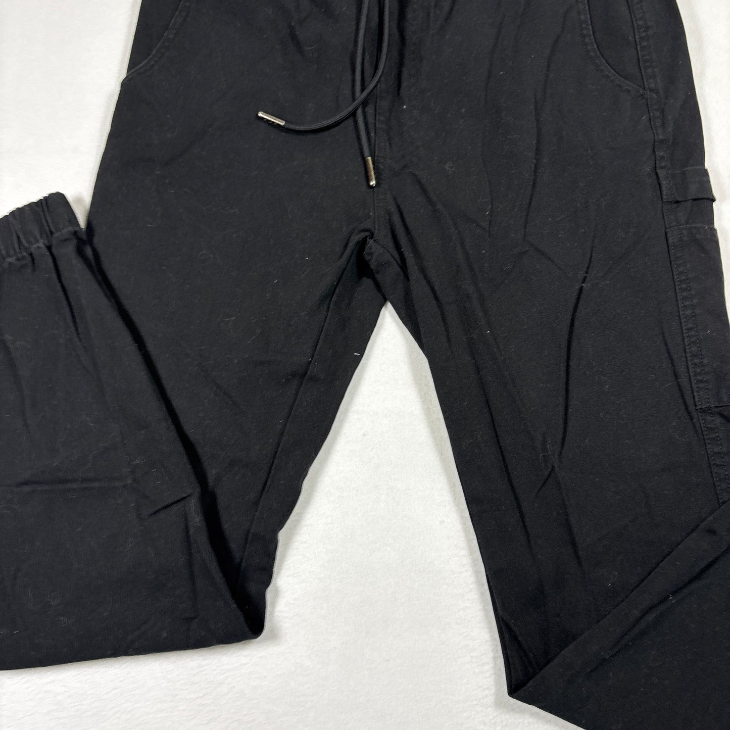 CSG Mens Jogger Pants Medium Black Cargo Drawstring Elastic Waist Streetwear
