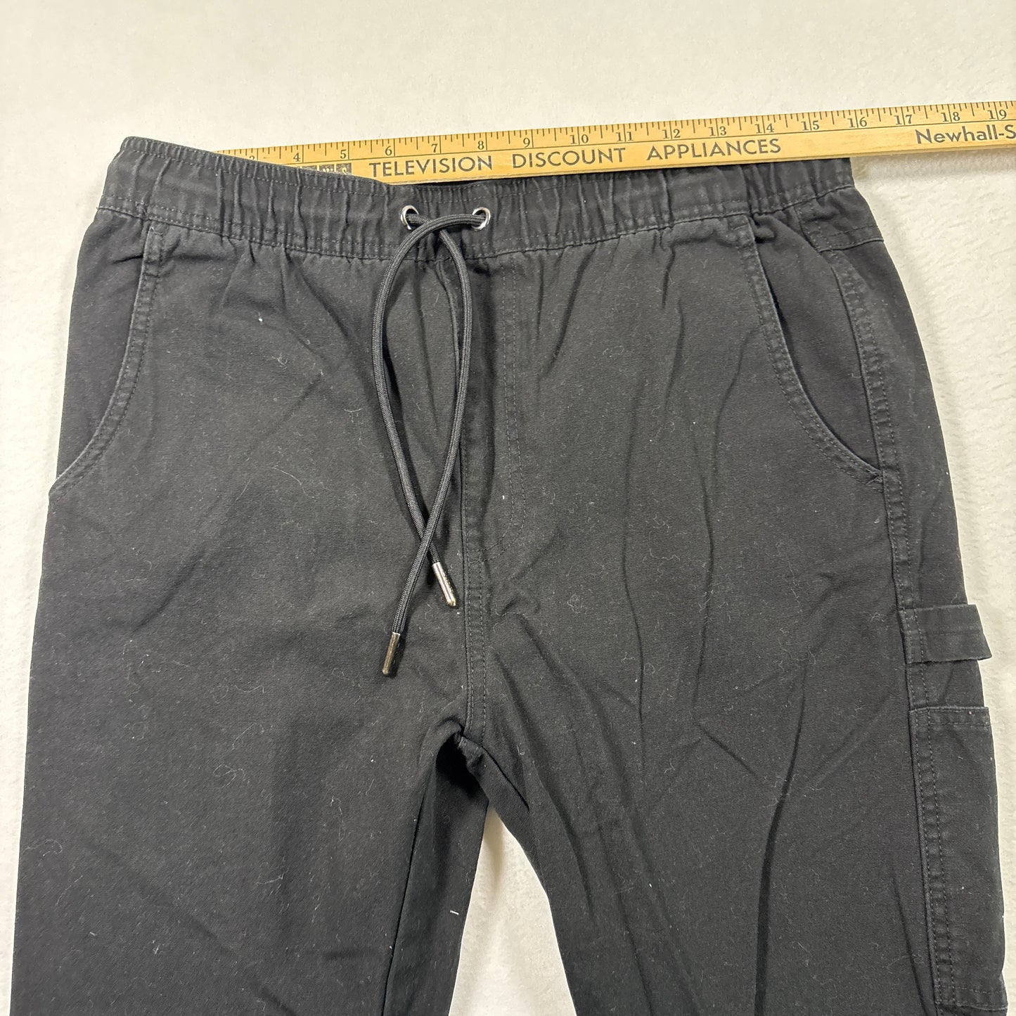 CSG Mens Jogger Pants Medium Black Cargo Drawstring Elastic Waist Streetwear