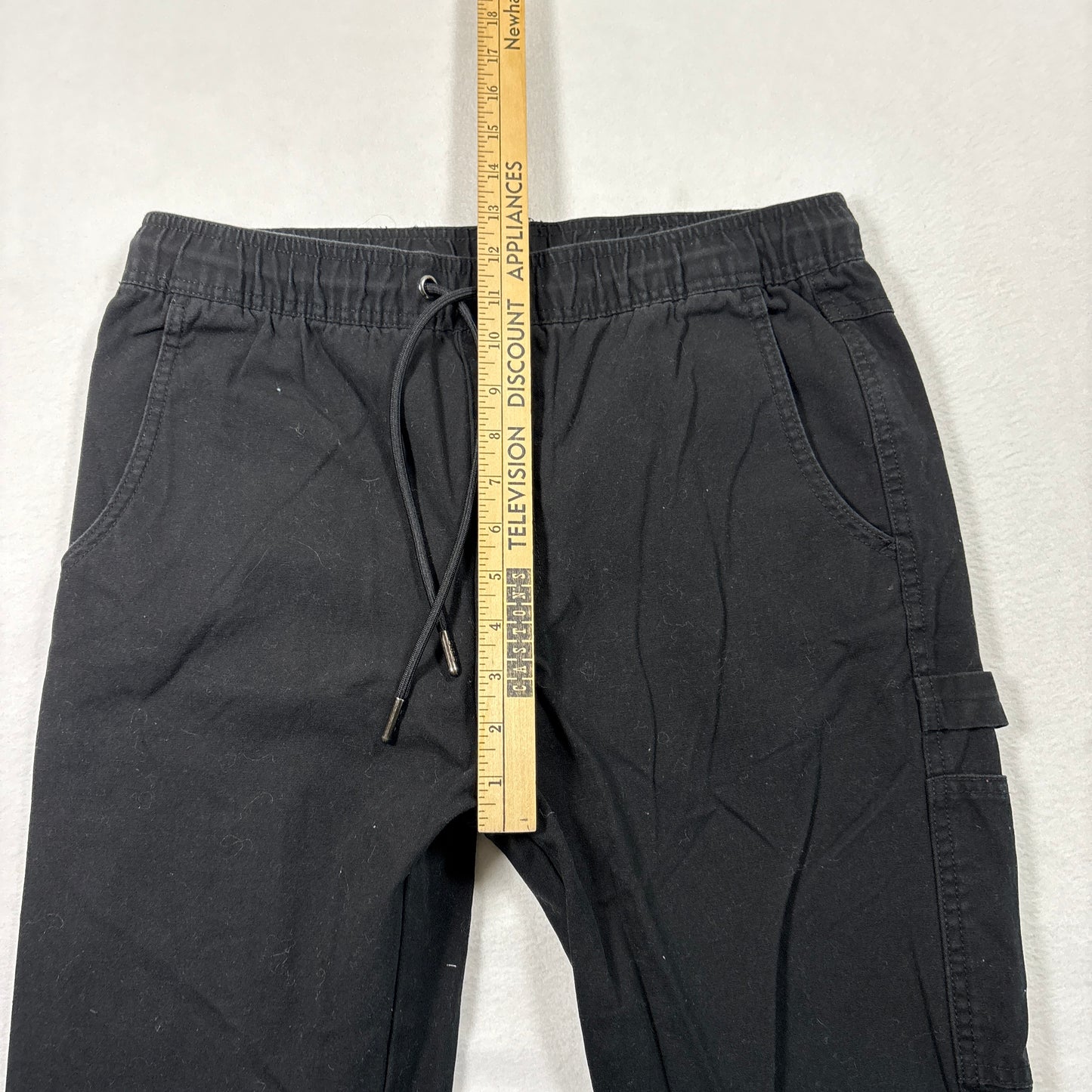 CSG Mens Jogger Pants Medium Black Cargo Drawstring Elastic Waist Streetwear