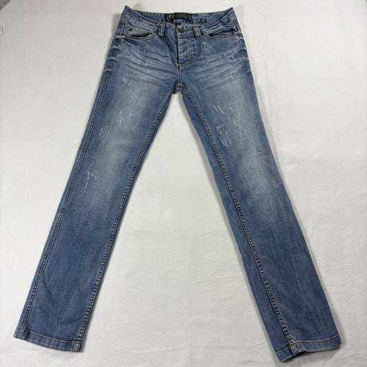 Herita 981 Jeans Womens 28 Slim Fit Distressed Y2K Low Rise Blue Denim Vintage!!