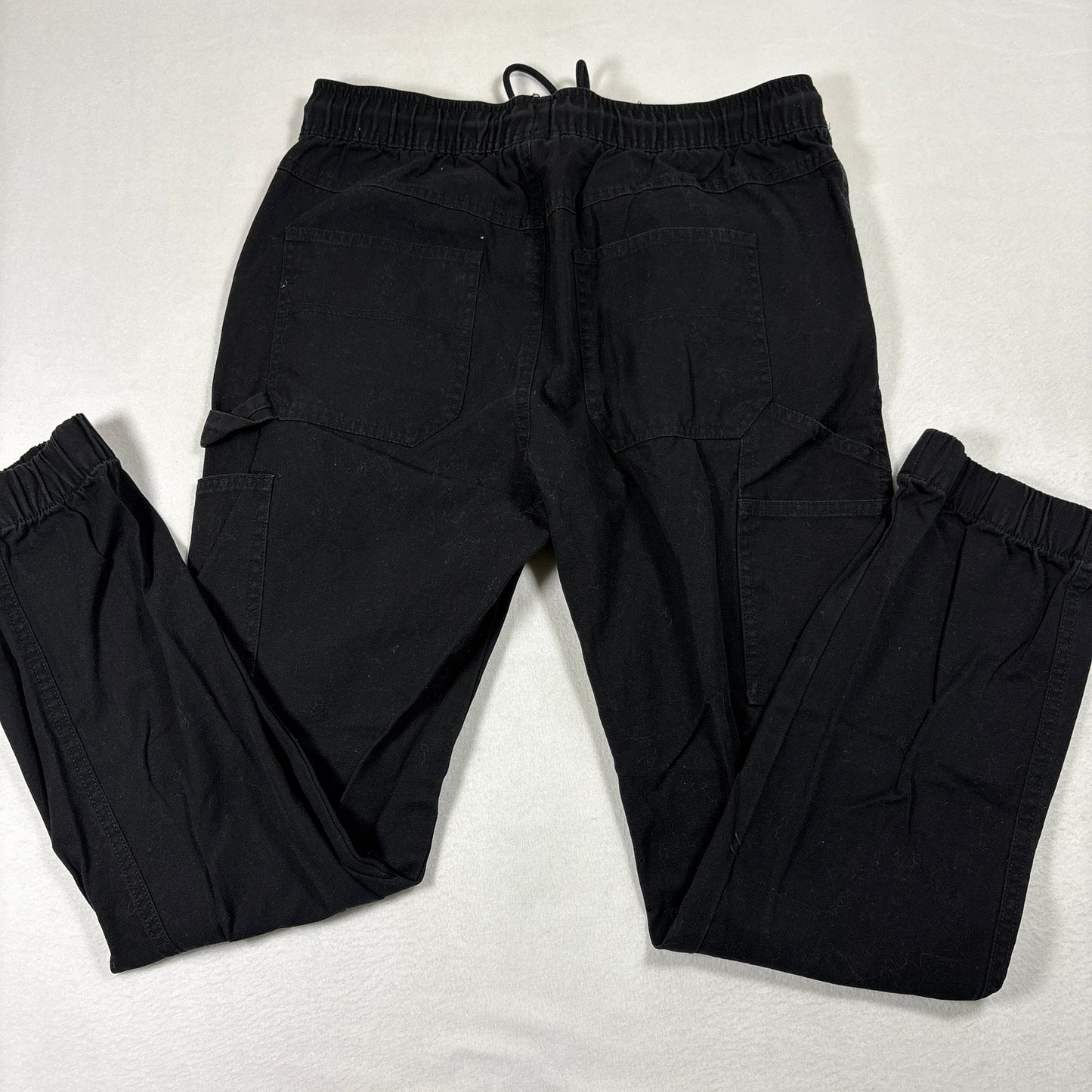 CSG Mens Jogger Pants Medium Black Cargo Drawstring Elastic Waist Streetwear