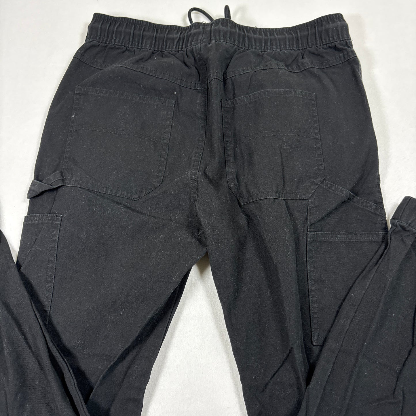 CSG Mens Jogger Pants Medium Black Cargo Drawstring Elastic Waist Streetwear