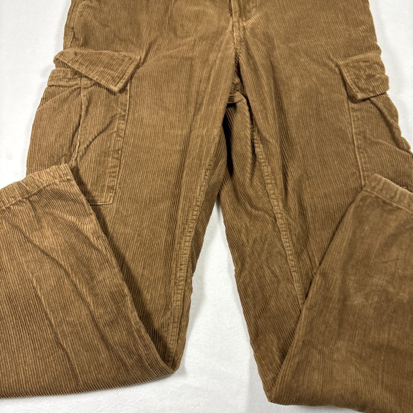 Vans Mens Pants 31 Brown Corduroy Service Cargo Loose Tapered Fit Baggy Y2K
