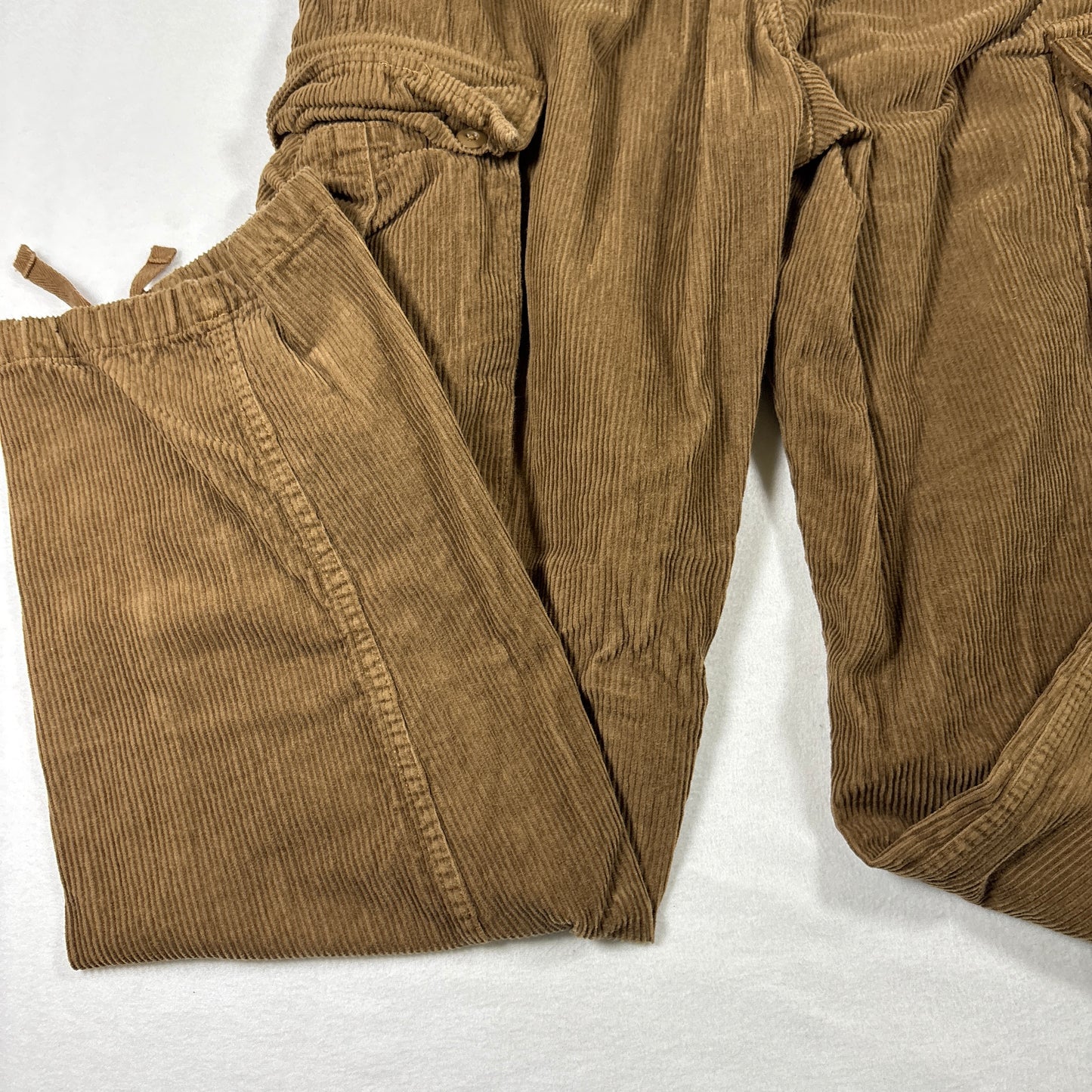 Vans Mens Pants 31 Brown Corduroy Service Cargo Loose Tapered Fit Baggy Y2K