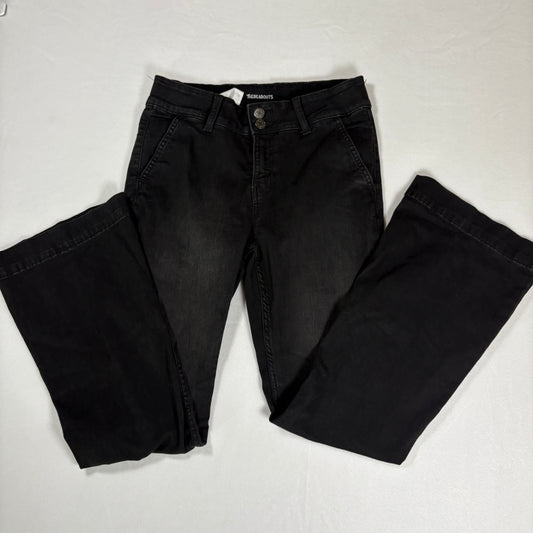 Thereabouts Girls Flare Jeans Black Denim Bootcut Style Youth Size 14