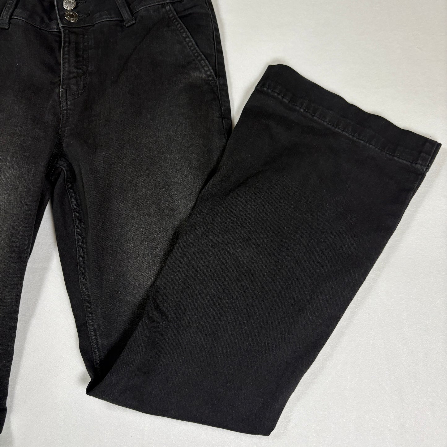 Thereabouts Girls Flare Jeans Black Denim Bootcut Style Youth Size 14