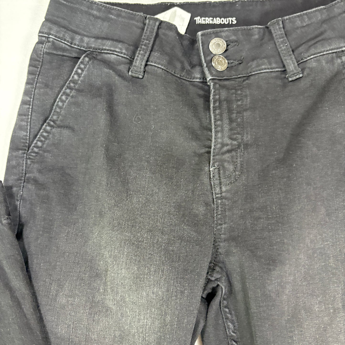 Thereabouts Girls Flare Jeans Black Denim Bootcut Style Youth Size 14