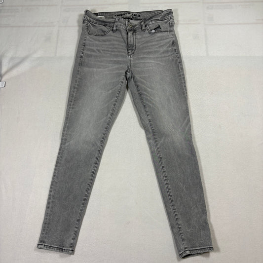 American Eagle Skinny Jeans Womens 8 Short Gray Next Level Stretch Denim Pants