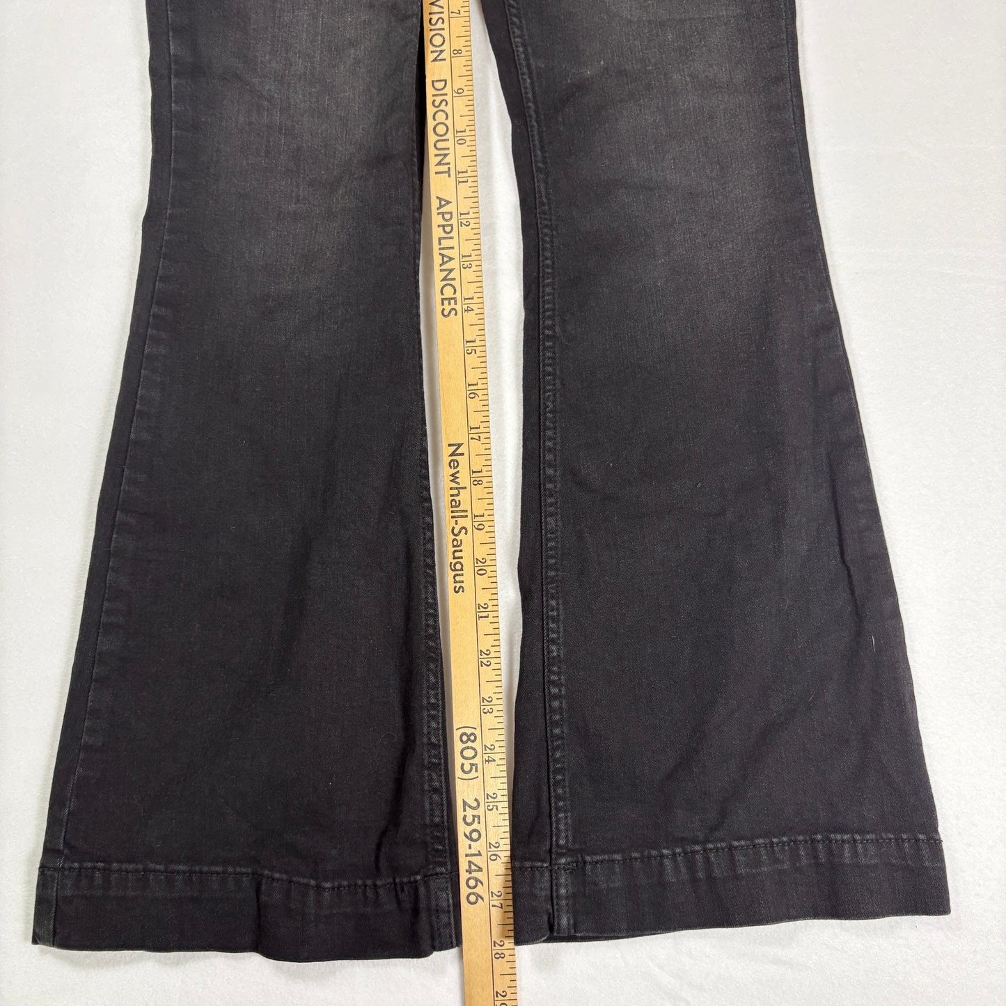 Thereabouts Girls Flare Jeans Black Denim Bootcut Style Youth Size 14