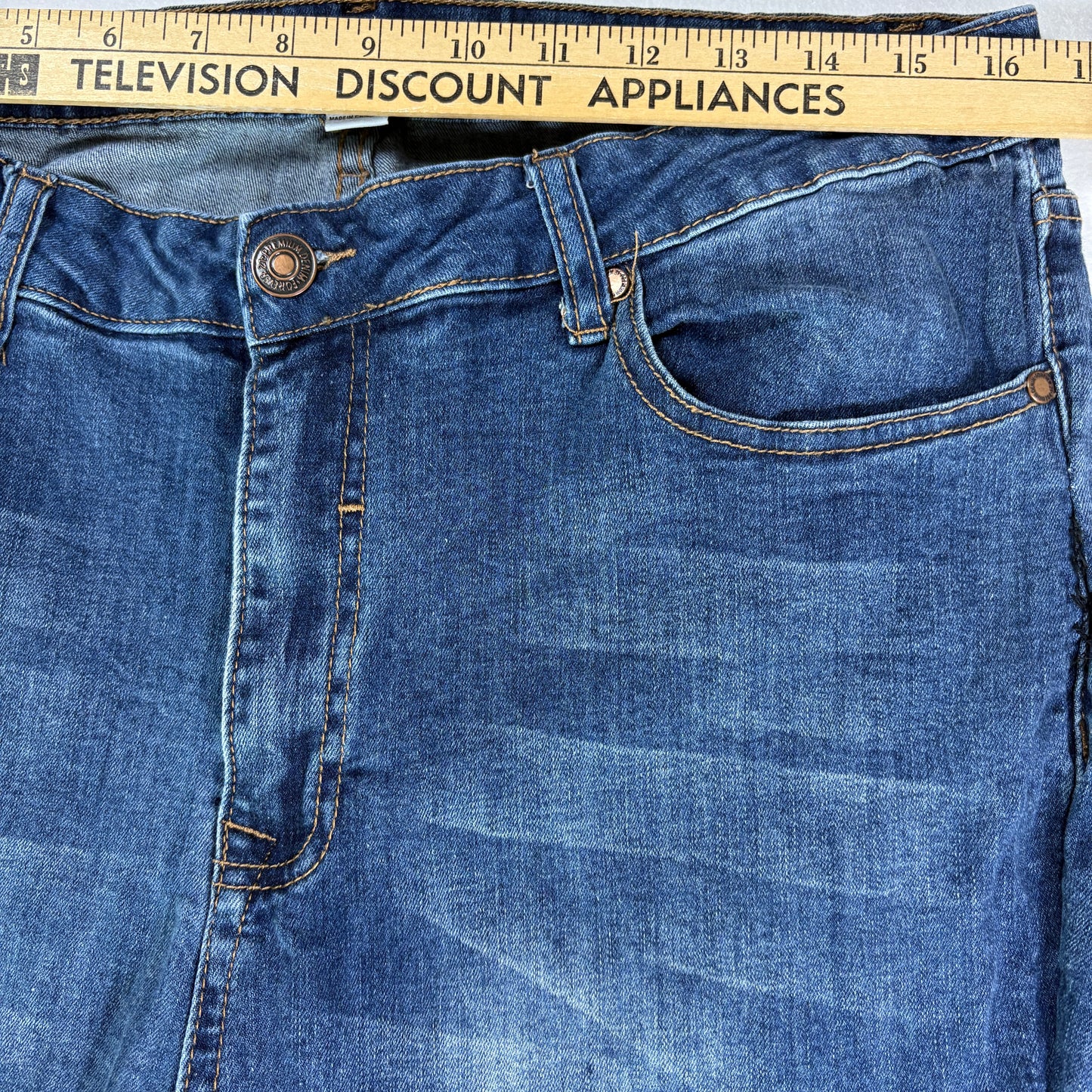 Forever 21 Plus Womens Jeans Blue Denim Skinny Stretch High Rise Size 14