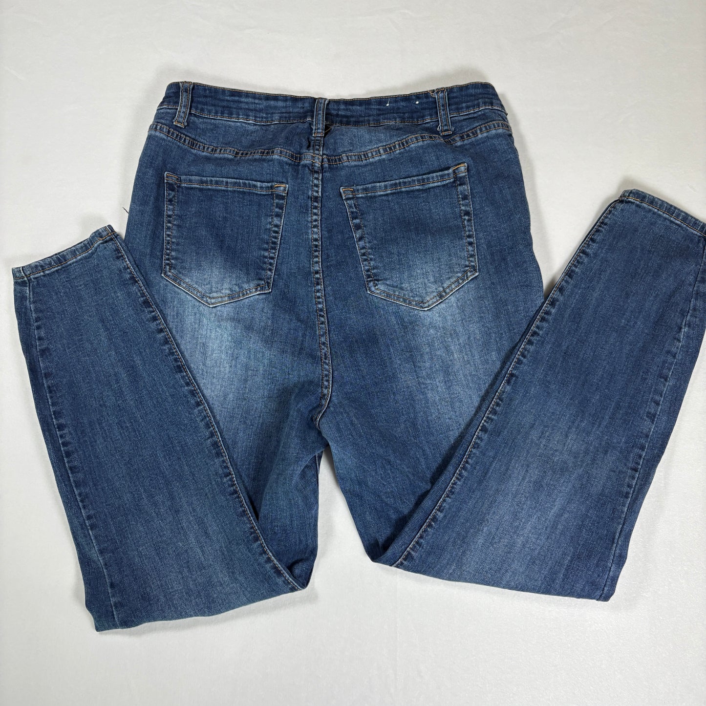 Forever 21 Plus Womens Jeans Blue Denim Skinny Stretch High Rise Size 14