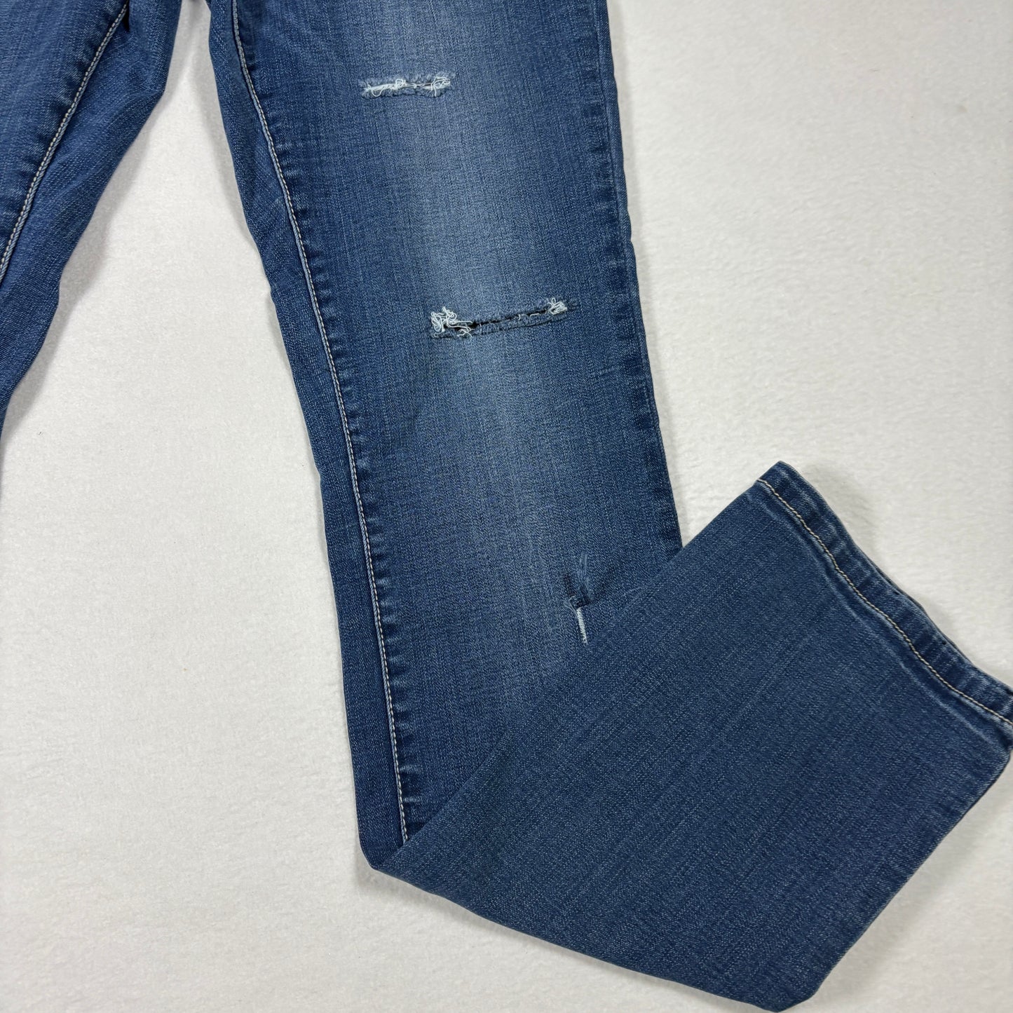 Lola Jeans Womens 30/8 Kate Distressed Blue Denim Slim Fit Jeans Y2K Vintage