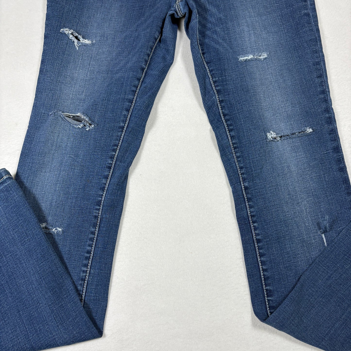 Lola Jeans Womens 30/8 Kate Distressed Blue Denim Slim Fit Jeans Y2K Vintage