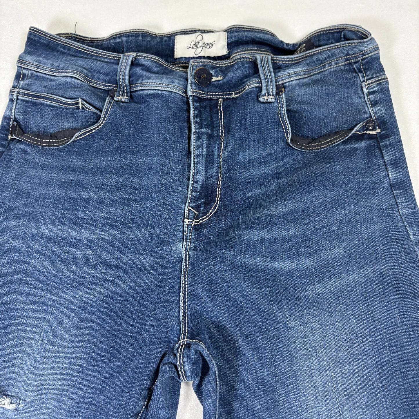 Lola Jeans Womens 30/8 Kate Distressed Blue Denim Slim Fit Jeans Y2K Vintage