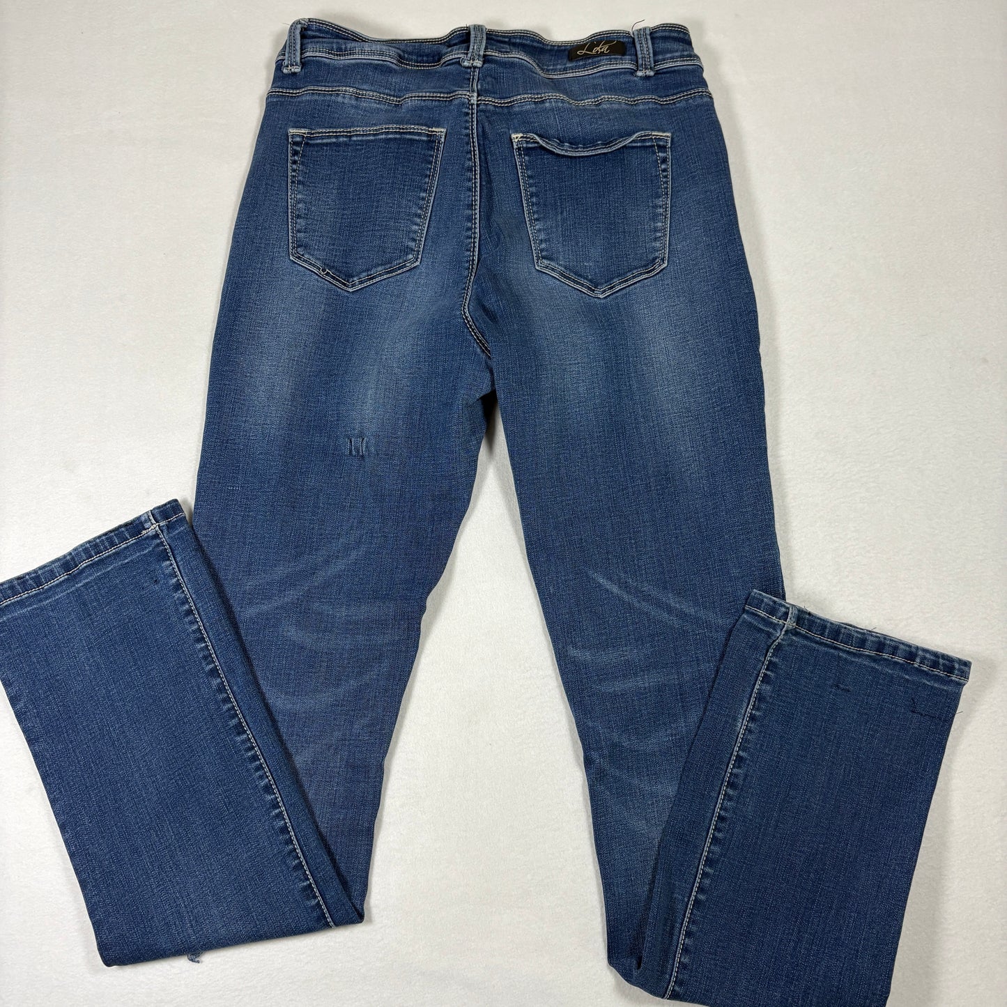 Lola Jeans Womens 30/8 Kate Distressed Blue Denim Slim Fit Jeans Y2K Vintage