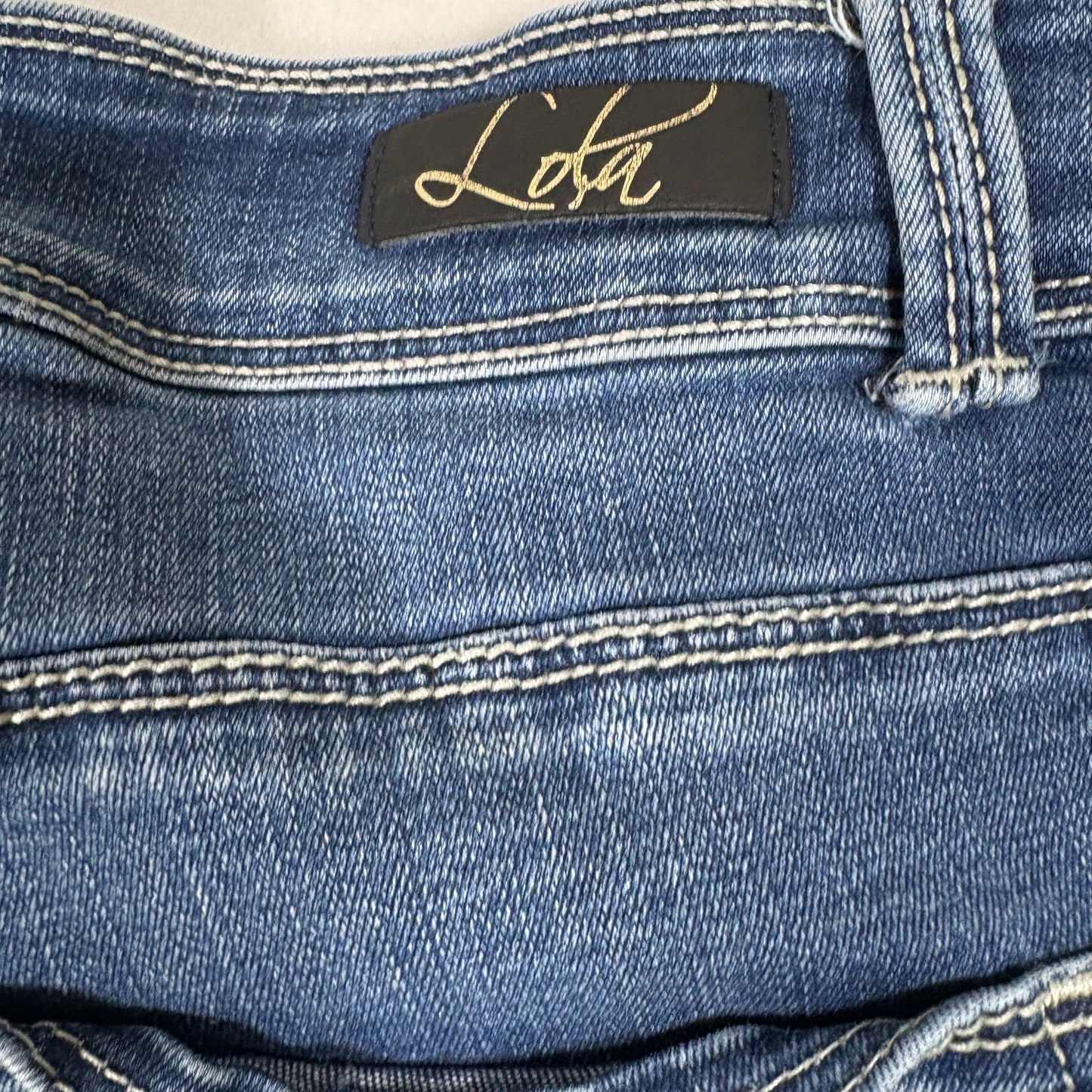 Lola Jeans Womens 30/8 Kate Distressed Blue Denim Slim Fit Jeans Y2K Vintage