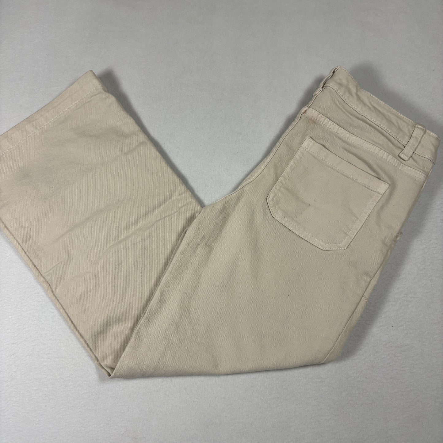 Cat & Jack Womens Wide Leg Jeans 12 Beige Stretch Y2K 90s Baggy Grunge