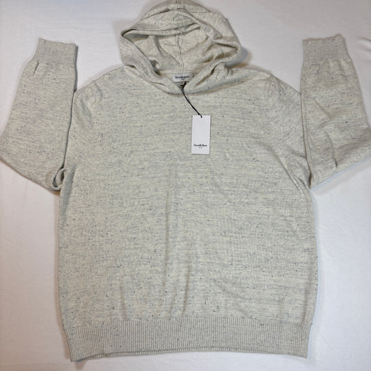 Goodfellow & Co Hoodie XL White Speckled Knit Pullover Hooded Sweater NWT