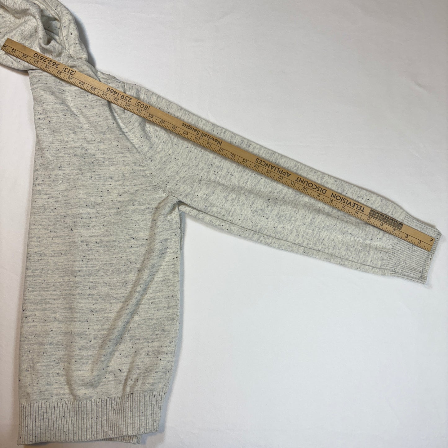 Goodfellow & Co Hoodie XL White Speckled Knit Pullover Hooded Sweater NWT