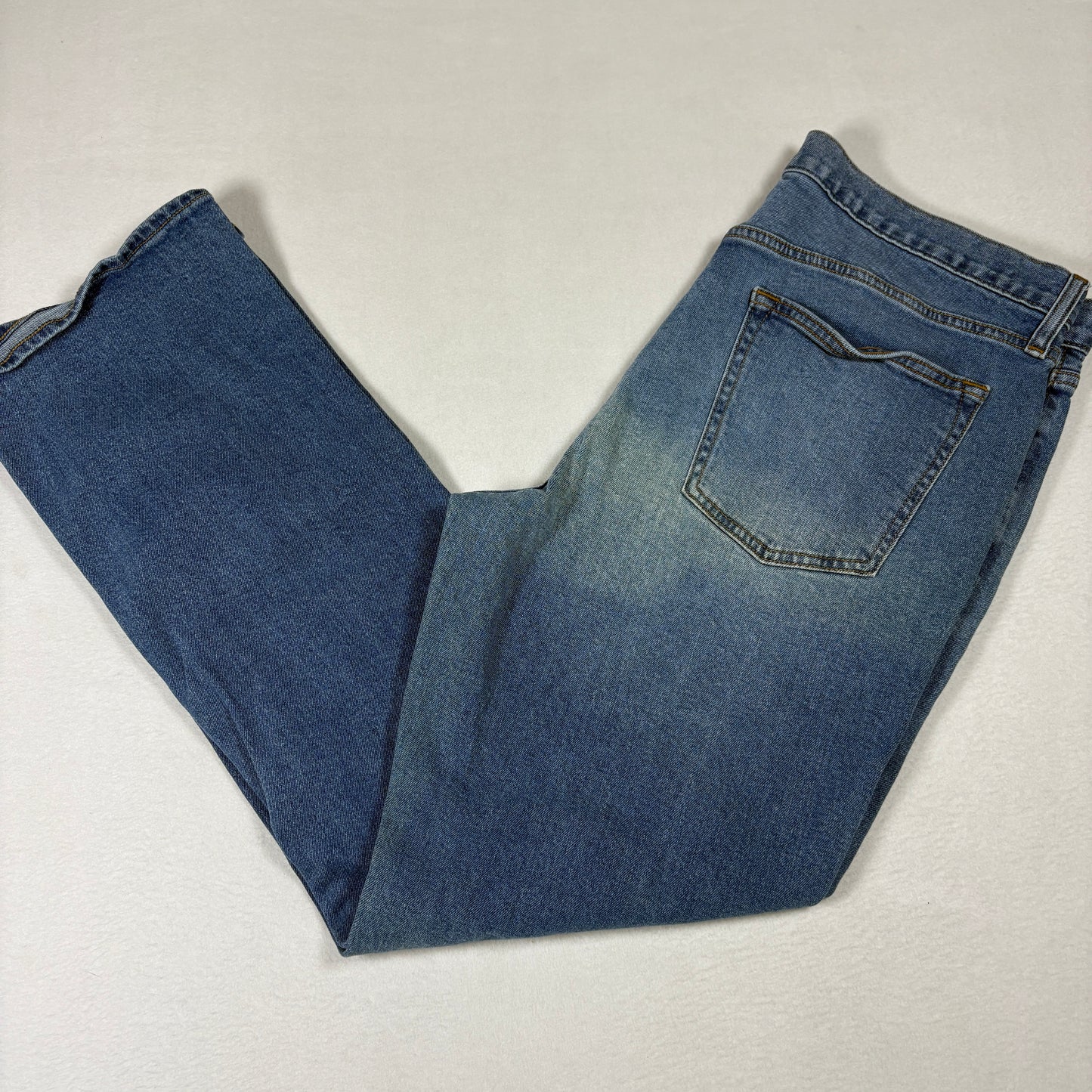 Old Navy Mens Bootcut Jeans 36x32 Blue Built In Flex Y2K 90s Grunge Faded