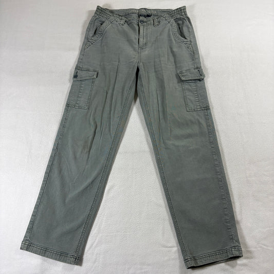 American Eagle Cargo Pants Size 10 Regular Fits Like 32x30 Green Utility Wide Leg