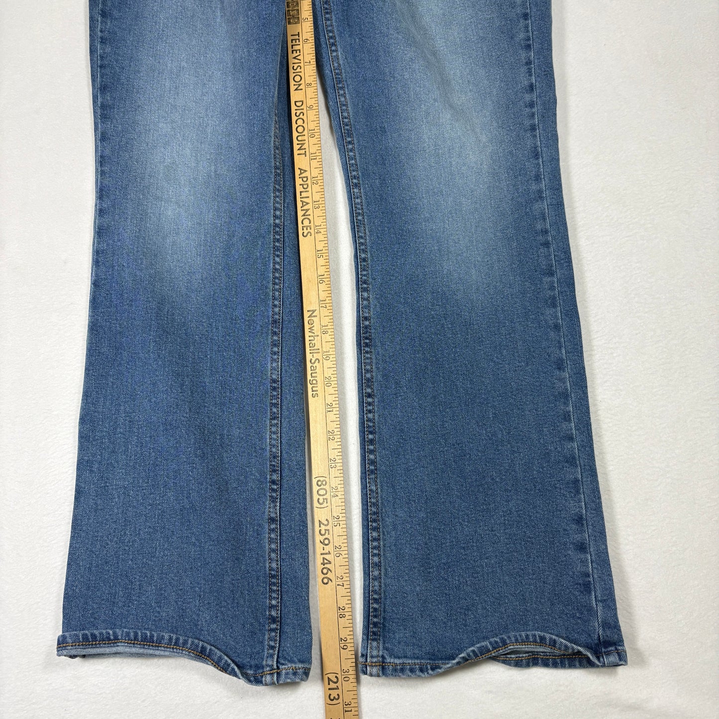 Old Navy Mens Bootcut Jeans 36x32 Blue Built In Flex Y2K 90s Grunge Faded