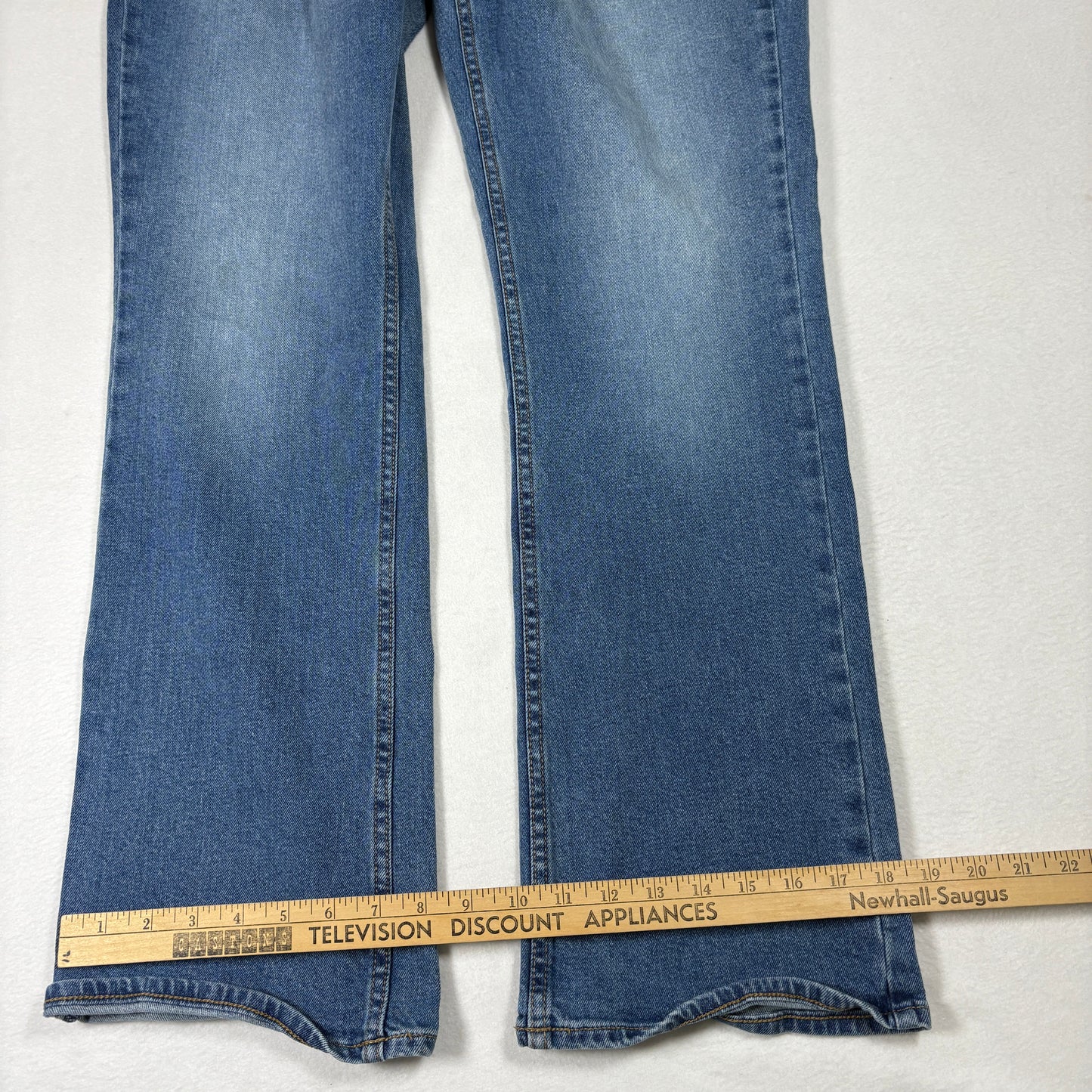 Old Navy Mens Bootcut Jeans 36x32 Blue Built In Flex Y2K 90s Grunge Faded