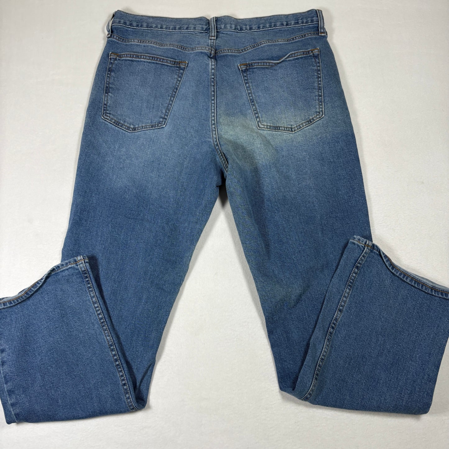 Old Navy Mens Bootcut Jeans 36x32 Blue Built In Flex Y2K 90s Grunge Faded