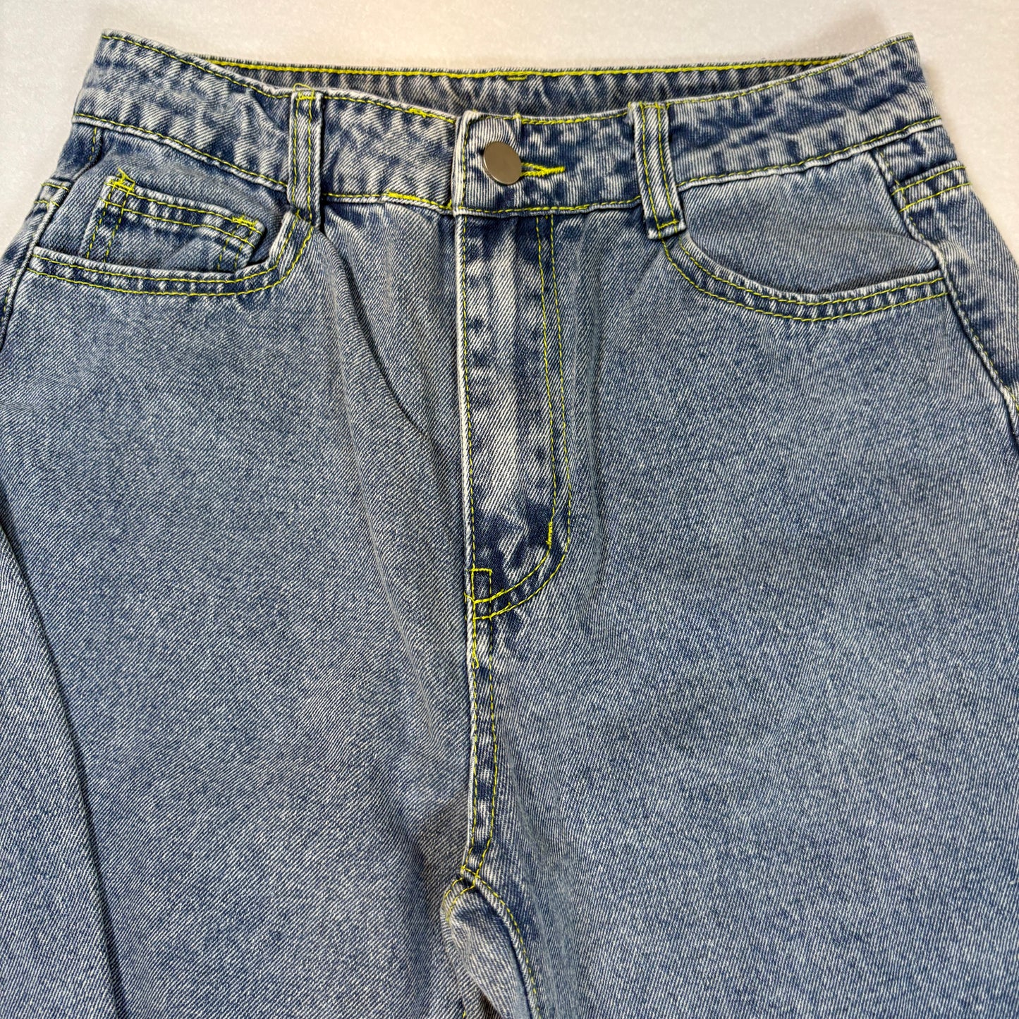 Vintage Blue Jeans Womens S High Rise Baggy Straight Leg 90s Y2K Denim Pants