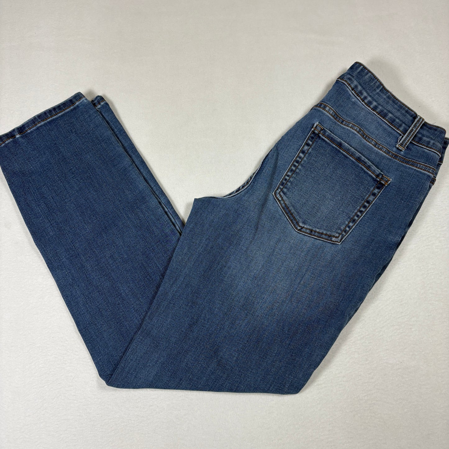 Time And Tru Womens Jeans 8 Straight Midwash Denim Y2K 90s Grunge Stretch Casual