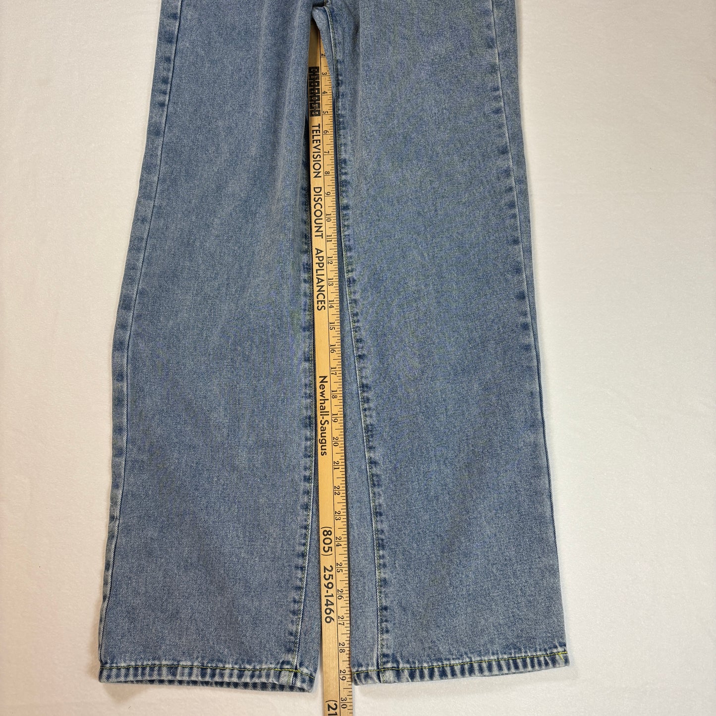 Vintage Blue Jeans Womens S High Rise Baggy Straight Leg 90s Y2K Denim Pants