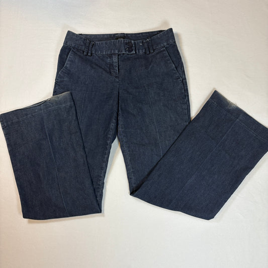 Editor Womens Pants 2R Dark Wash Denim Trouser Bootcut Career Work Dress Slacks