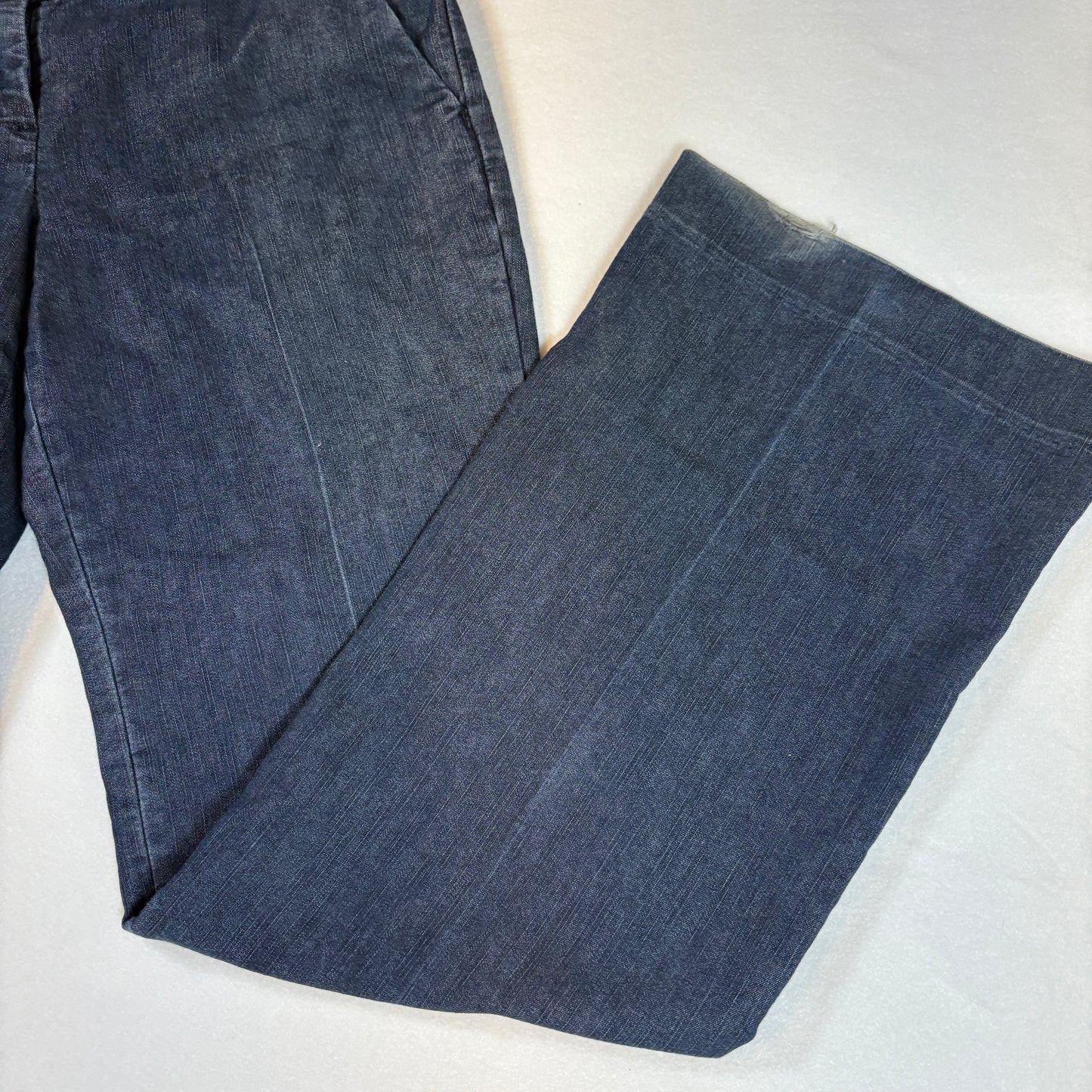 Editor Womens Pants 2R Dark Wash Denim Trouser Bootcut Career Work Dress Slacks