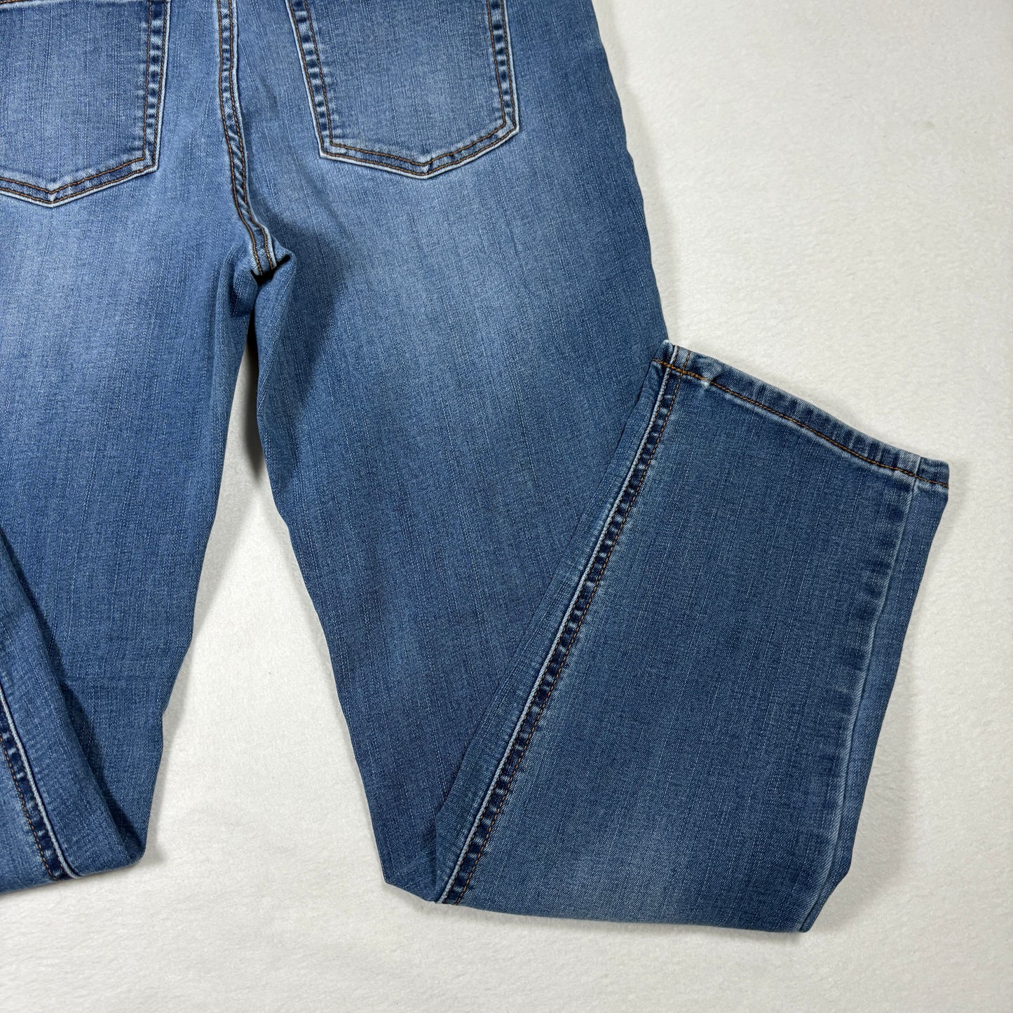 Time And Tru Womens Jeans 8 Straight Midwash Denim Y2K 90s Grunge Stretch Casual