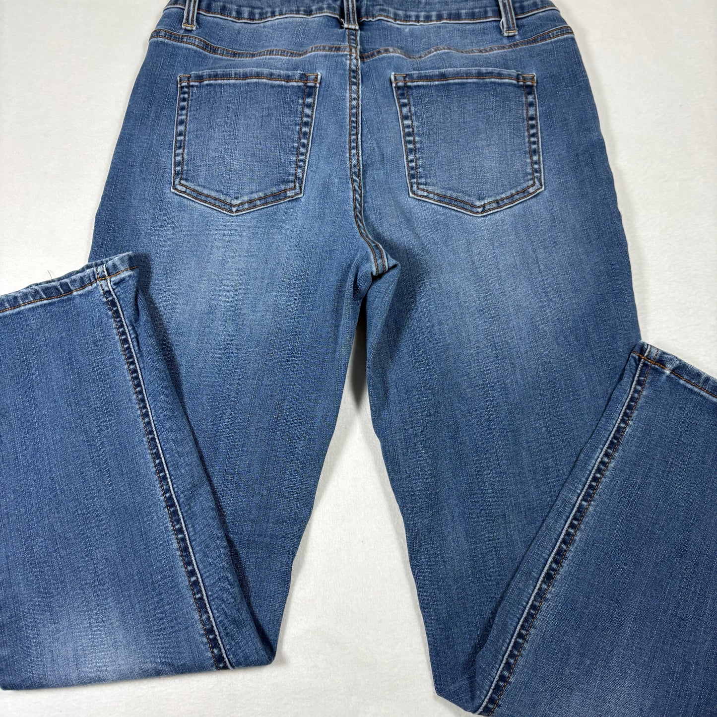 Time And Tru Womens Jeans 8 Straight Midwash Denim Y2K 90s Grunge Stretch Casual