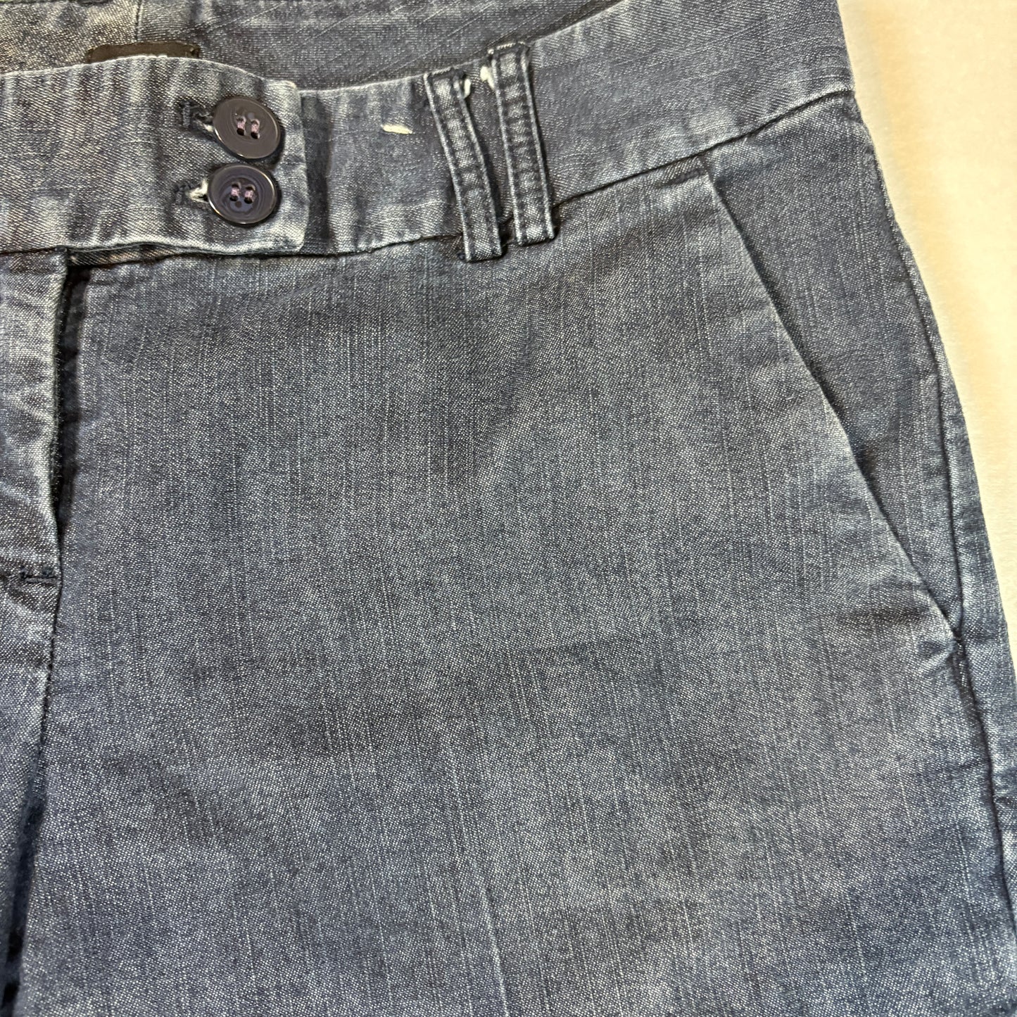 Editor Womens Pants 2R Dark Wash Denim Trouser Bootcut Career Work Dress Slacks