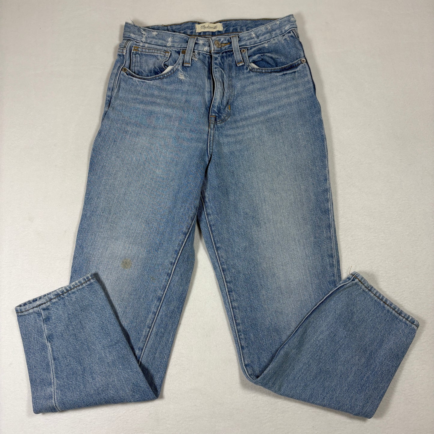 Madewell Womens Jeans 25 The Mom Jean High Rise Vintage 90s Grunge Distressed