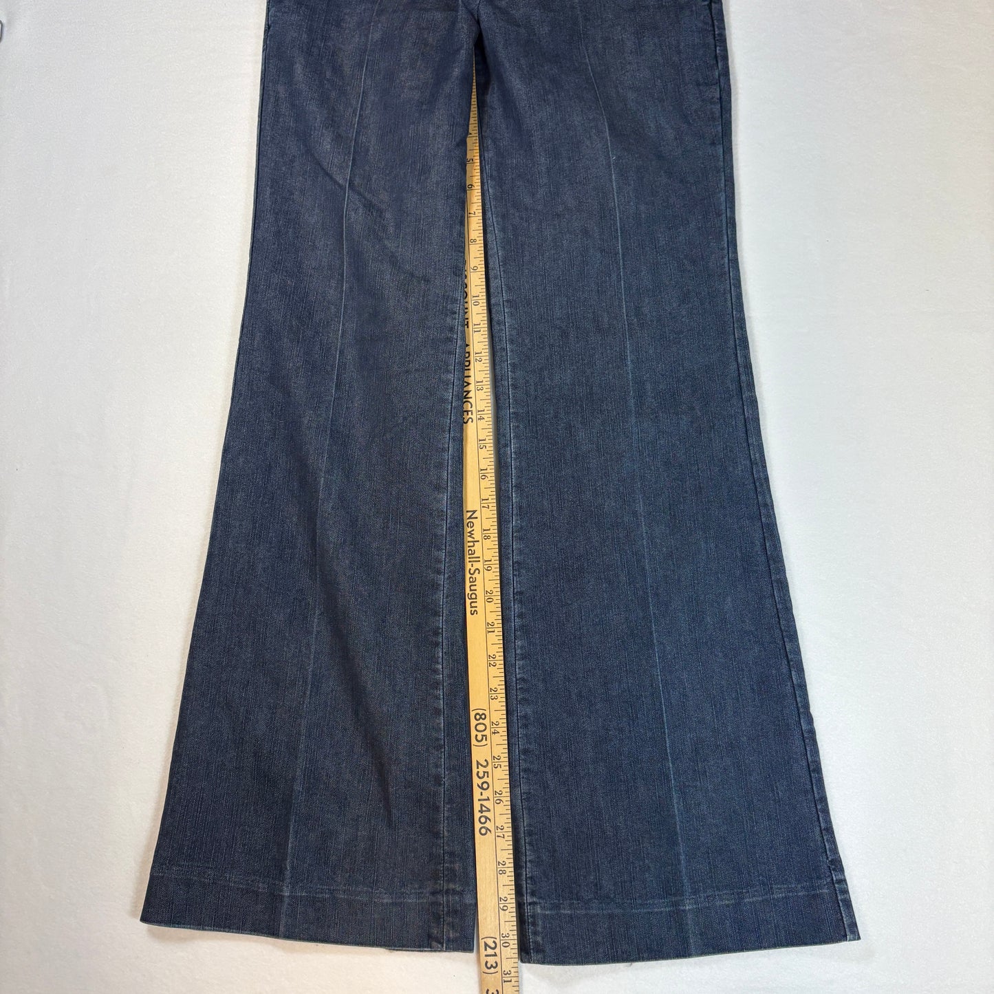 Editor Womens Pants 2R Dark Wash Denim Trouser Bootcut Career Work Dress Slacks