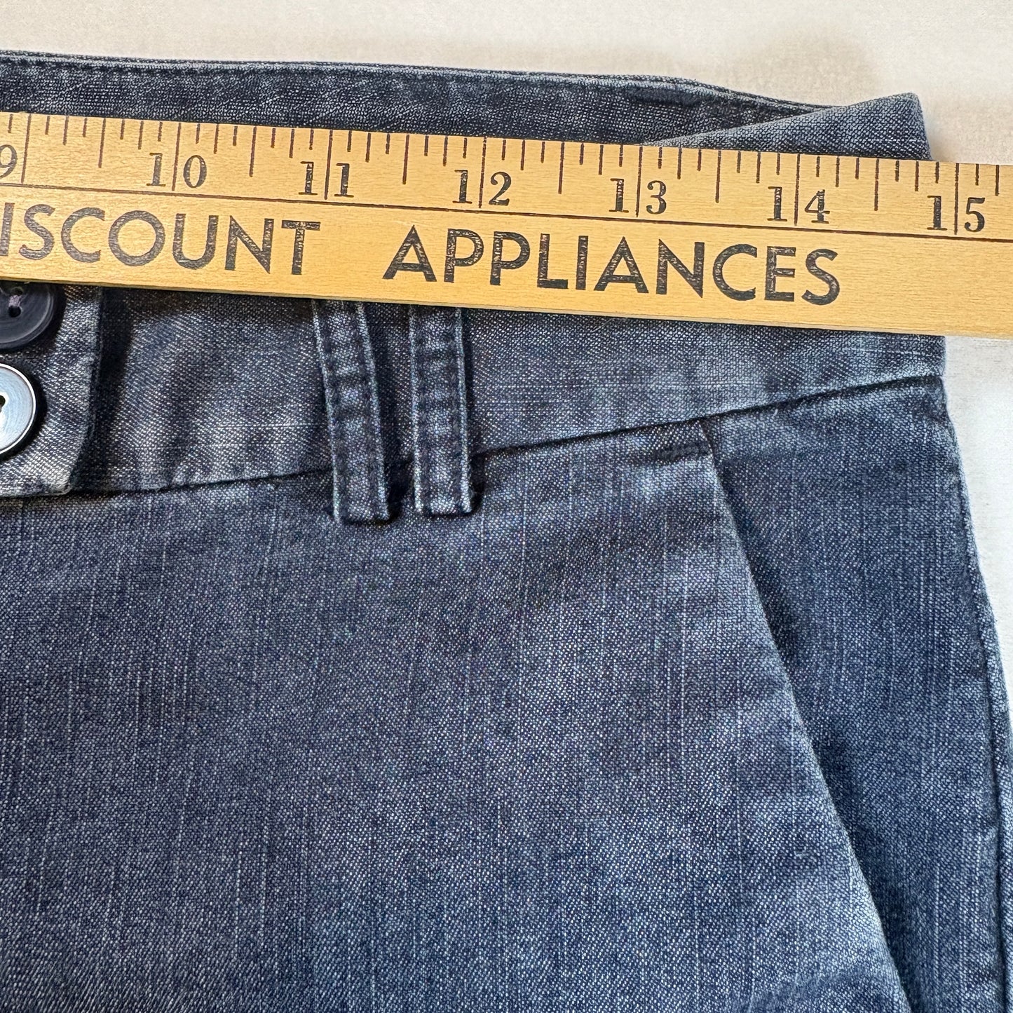 Editor Womens Pants 2R Dark Wash Denim Trouser Bootcut Career Work Dress Slacks