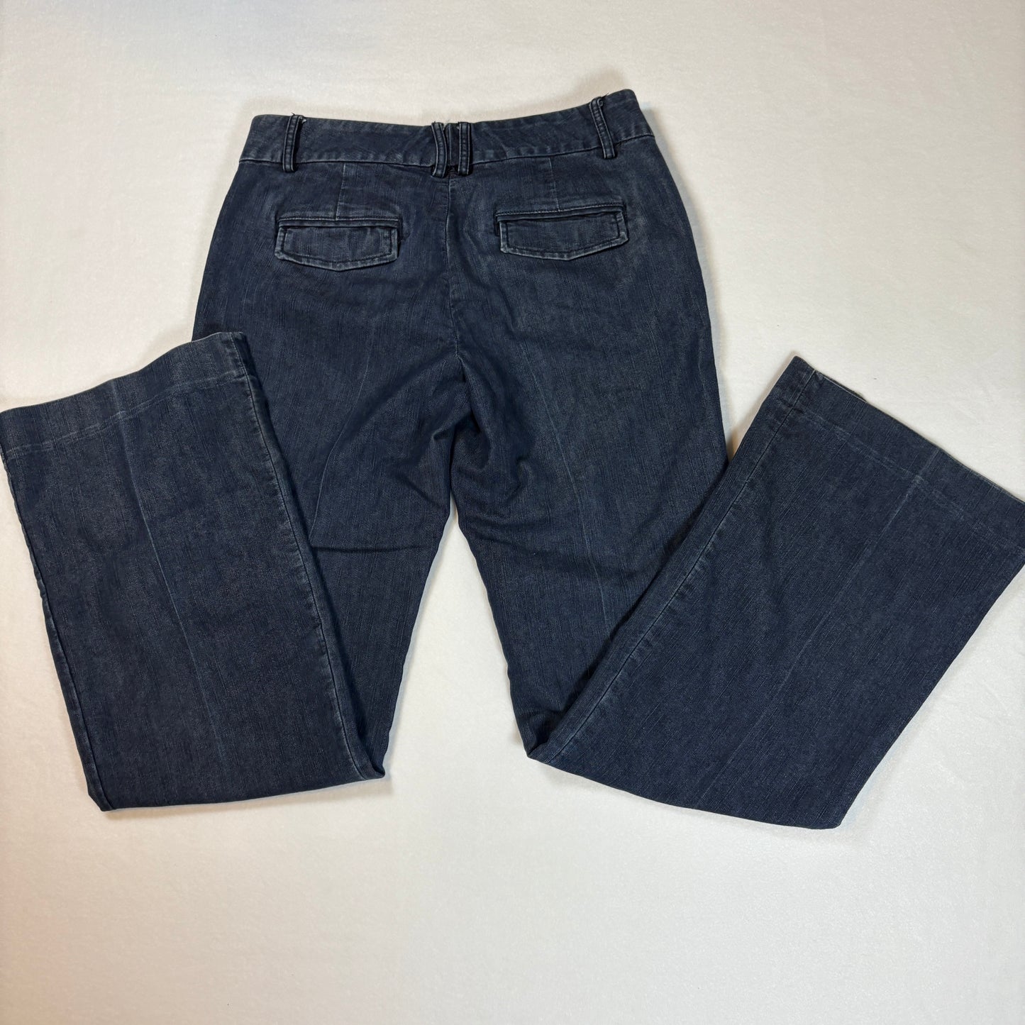 Editor Womens Pants 2R Dark Wash Denim Trouser Bootcut Career Work Dress Slacks