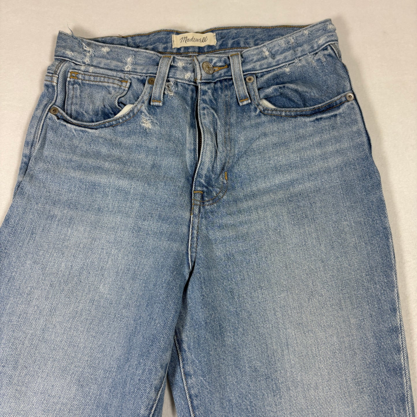 Madewell Womens Jeans 25 The Mom Jean High Rise Vintage 90s Grunge Distressed