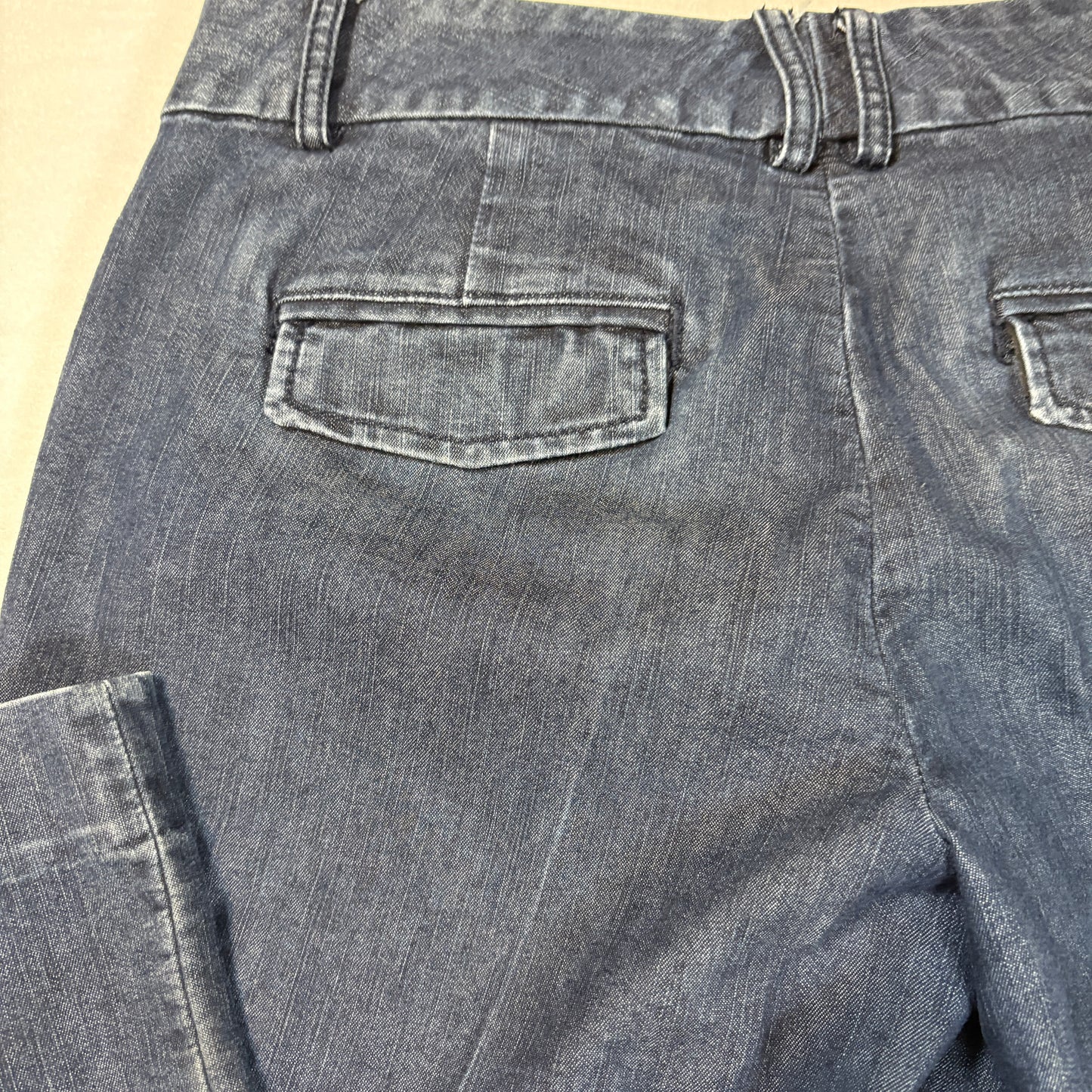 Editor Womens Pants 2R Dark Wash Denim Trouser Bootcut Career Work Dress Slacks