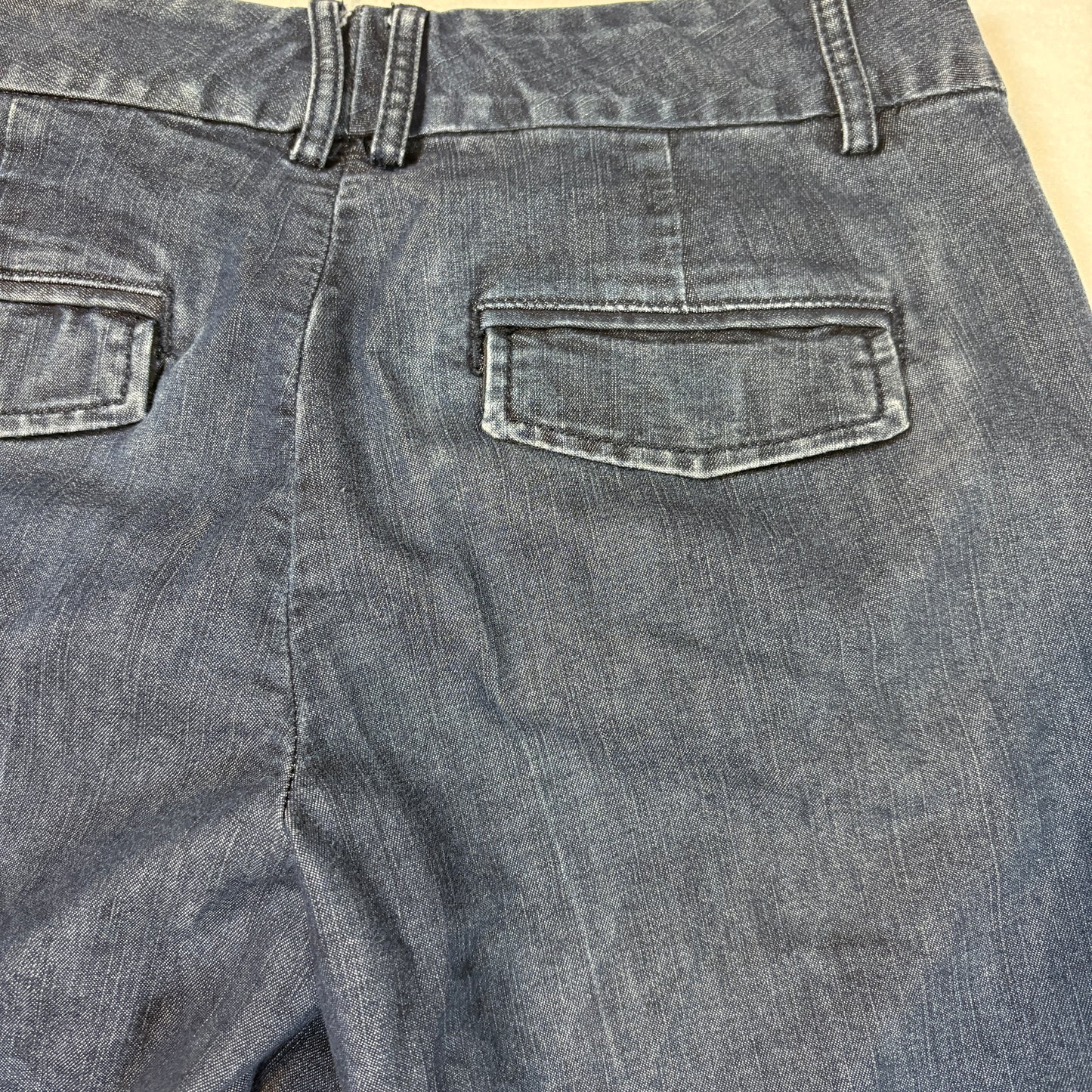 Editor Womens Pants 2R Dark Wash Denim Trouser Bootcut Career Work Dress Slacks