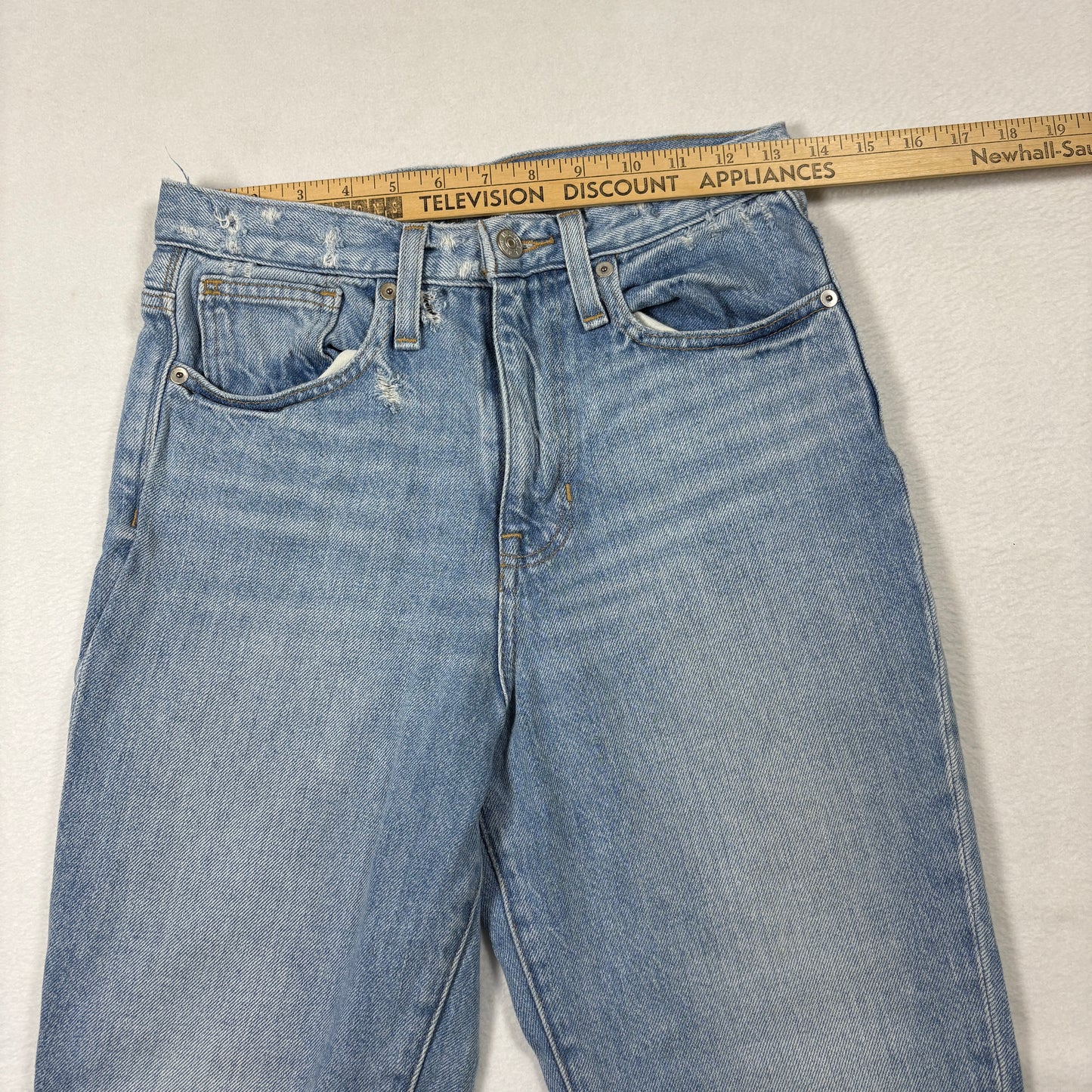Madewell Womens Jeans 25 The Mom Jean High Rise Vintage 90s Grunge Distressed