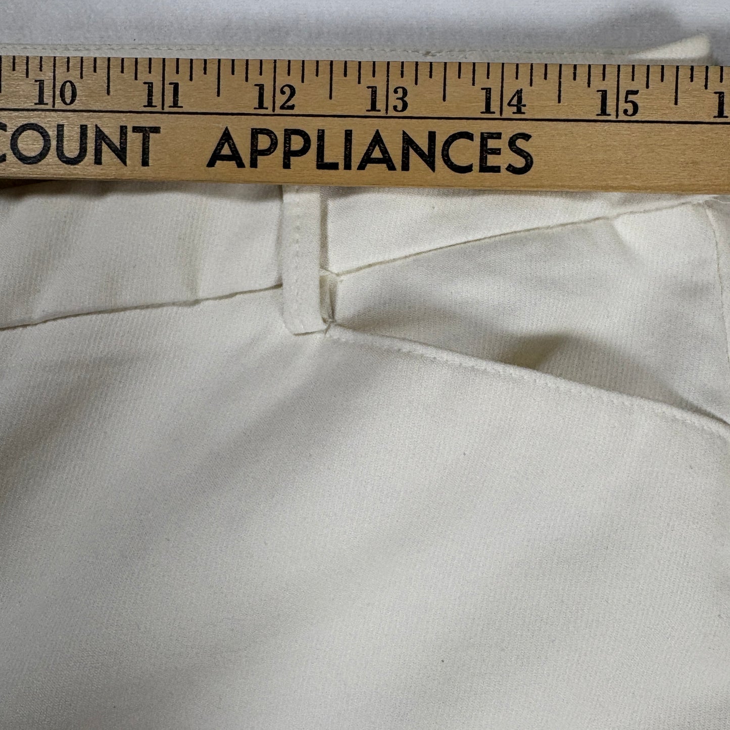 New York & Company Womens Pants 6 White Stretch Slim Ankle Dress Career Trousers