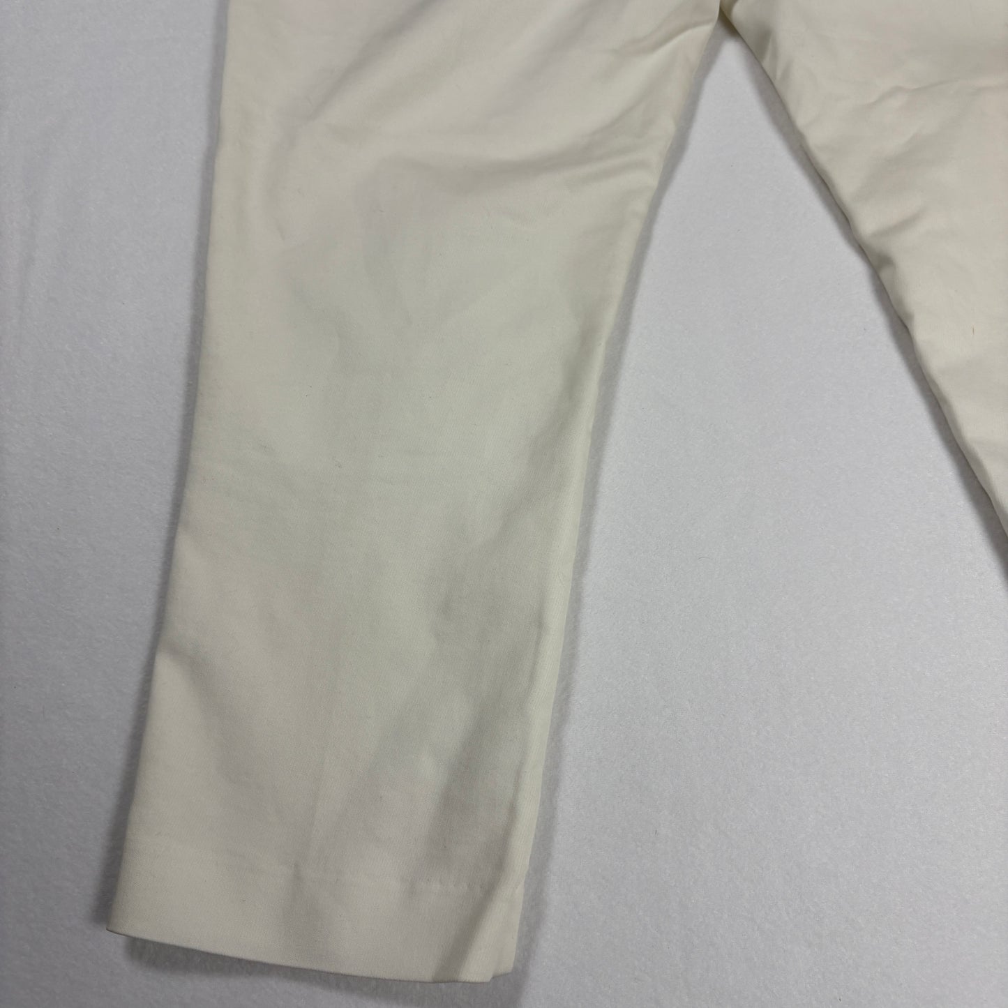 New York & Company Womens Pants 6 White Stretch Slim Ankle Dress Career Trousers