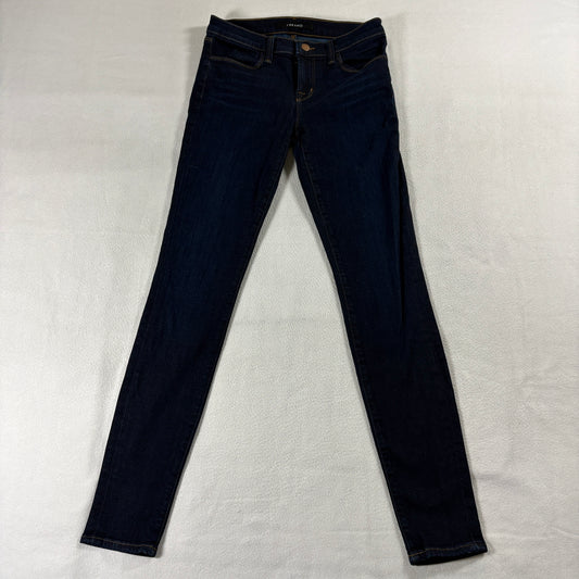 J Brand Super Skinny Jeans Womens 26 Fits Like 26x29 Dark Wash Stretch Denim
