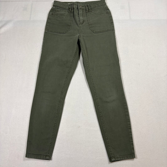 Vanilla Star Utility Skinny Jeans Womens 5 W27 Green High Rise Stretch Pants
