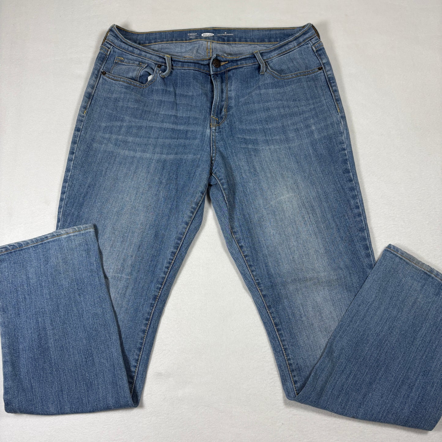 Old Navy Womens Jeans 8 Straight Leg Blue Denim Mid Rise Y2K 90s Grunge Casual