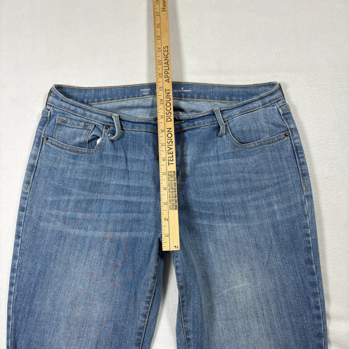 Old Navy Womens Jeans 8 Straight Leg Blue Denim Mid Rise Y2K 90s Grunge Casual